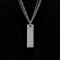 Hammer Texture Tag (square) + Necklace 2 Chains