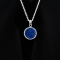 ROUND PENDANT NECKLACE (Lapis Lazuli)